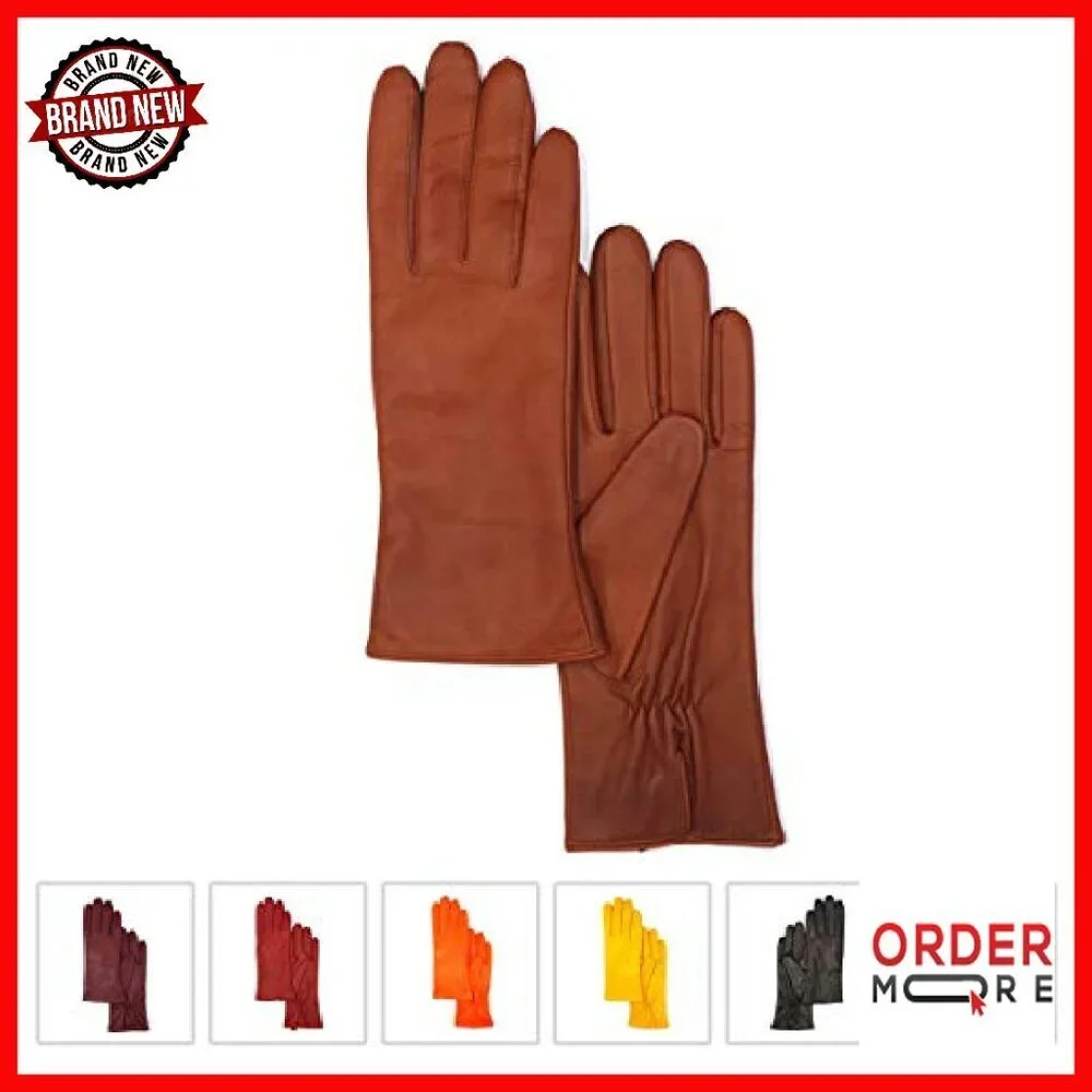 Women's Nappa Lambskin Leather Gloves Cashmere Lined Cold Weather